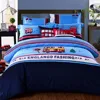 navy blue lovely woven embroidered car comforter bedding set for kids