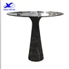 Modern brown marble tulip dining table
