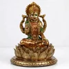 Hindu Goddess Lakshmi On Lotus -6.3&quot;Height Resin Murti Laxmi Statue Hinduism Display Buddhist religious art