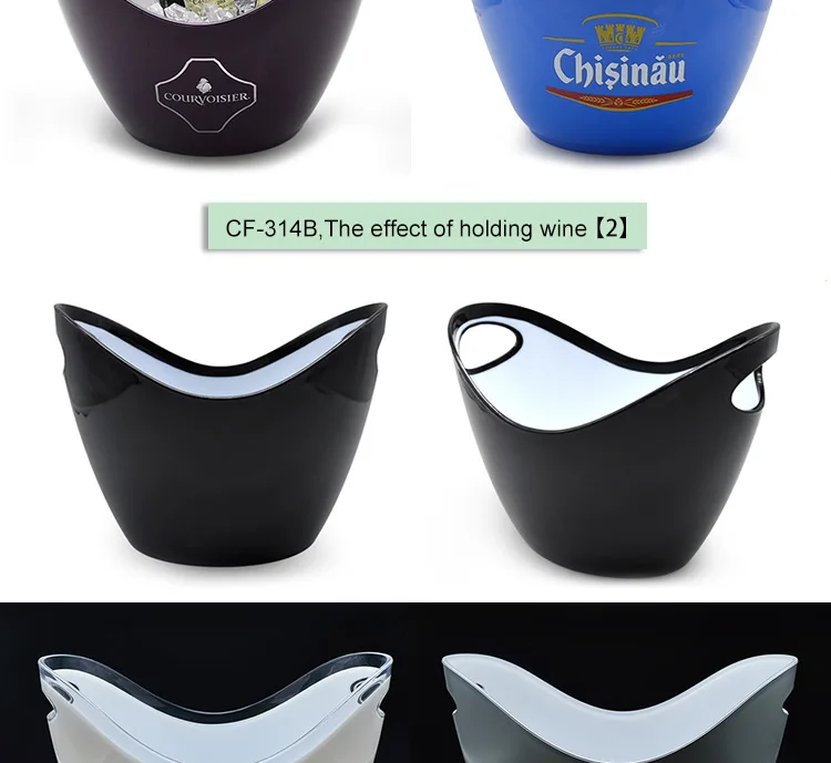 Oval Shape Clear Plastic Ice Buckets Wholesale For Beer Buy Ice