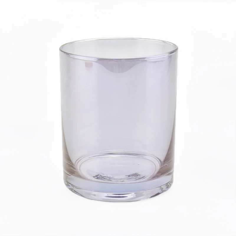 Wholesale cylinder glass candle holders multi spayed colors home decoration