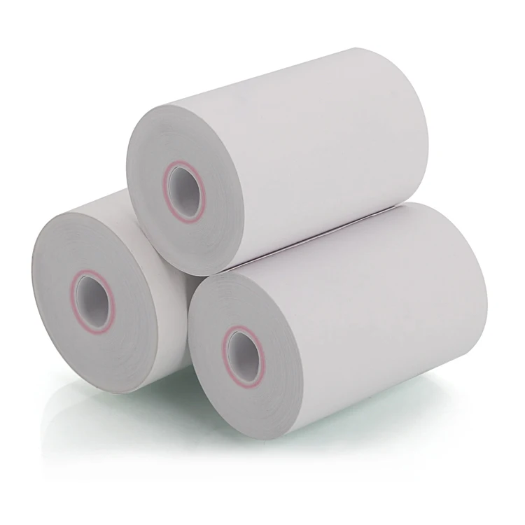 High white receiept paper roll atm cash machine 57mm thermal paper roll without core