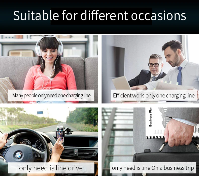 2019Laimoda Charging Fast 1.2M Long Bride cable Micro Portable Android Data Line Type-C 3 In 1 Usb Charger