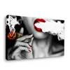 Pop Wall Art Decor Printed Poster Smoking Money Clouds Girl Art Canvas Painting