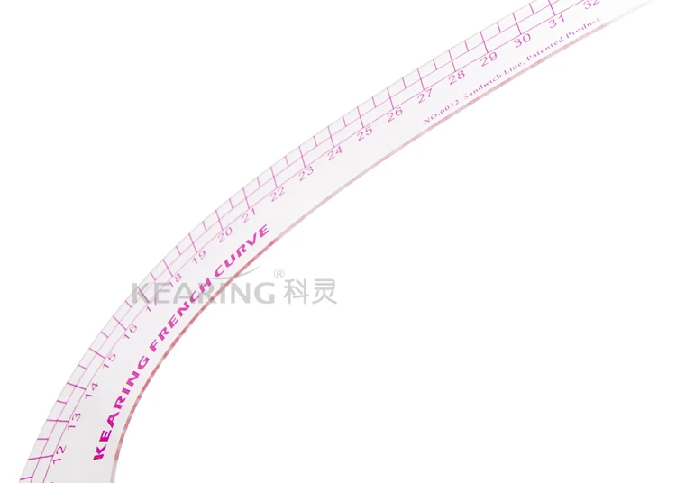 Sandwhich Line Ruler Kearing Brand Sandwich Line Printing 32cm Plastic Fashion Design ...