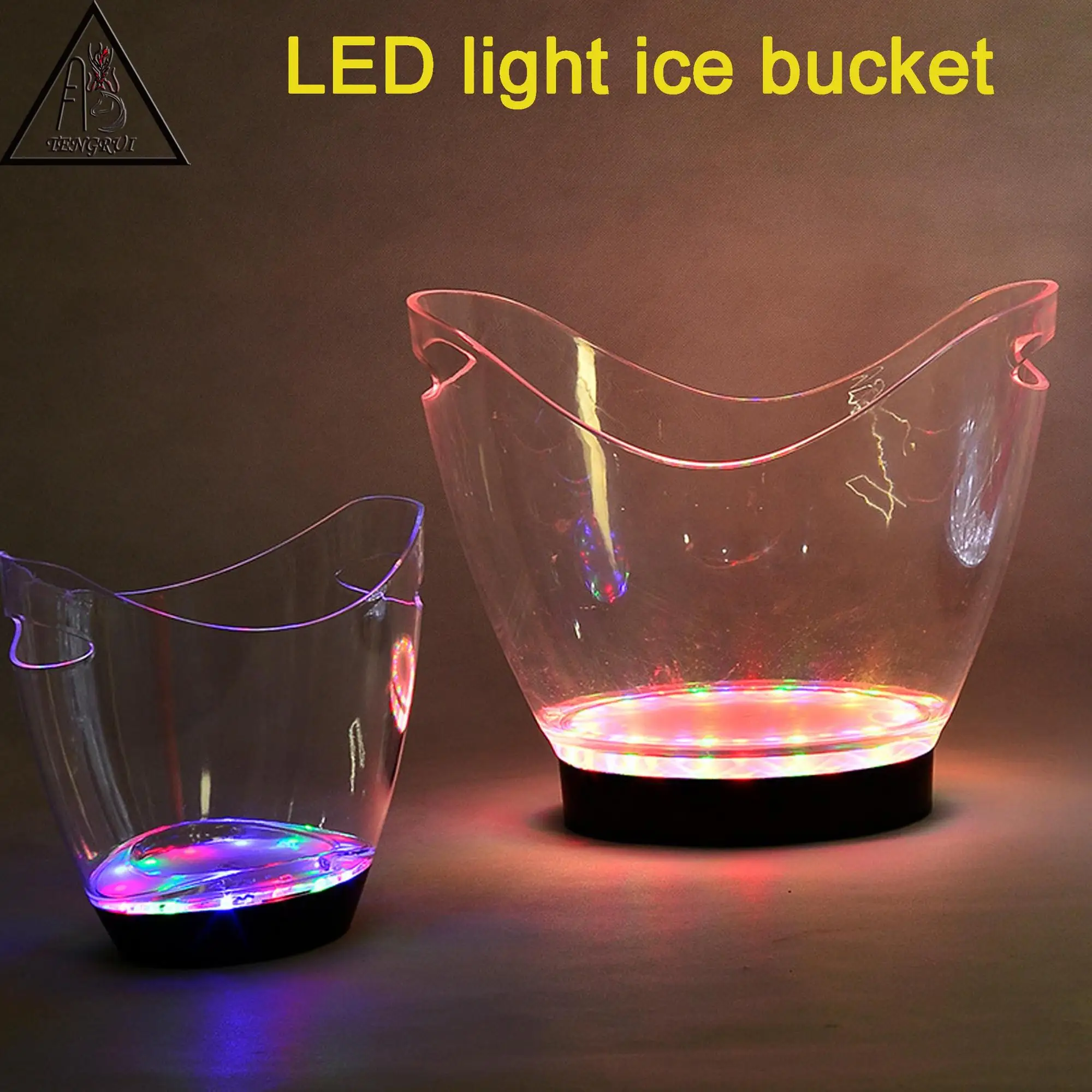 Plastic Multicolor Lighting Led Ice Bucket With Custom Logo Buy Plastic Led Ice Bucket