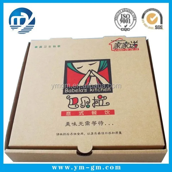 Recycled Eco-friendly Foldable Paper pizza box carton