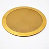 Ultra fine 350 mesh 50 micron gold color reusable french coffee filter disc