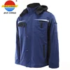 Custom Blue Wind Breaker Waterproof Detachable Hooded 310gsm Softshell Blouson Jacket for Mens
