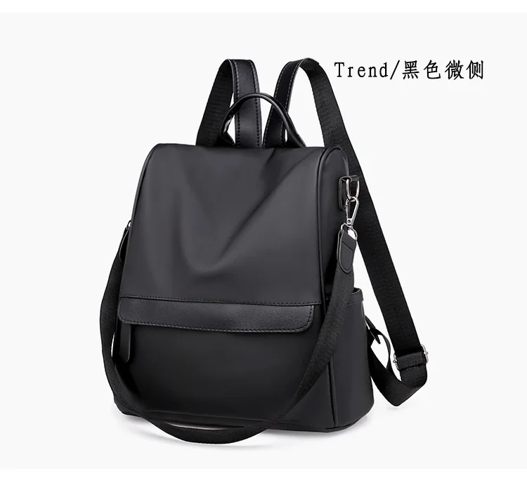 Fashion Oxford Sac A Dos Femm En Cuir Wholesale Girl Woman Plain Black
