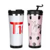 Promotional Cheap Plastic Outer Stainless Steel inner DIY Coffee Travel Mug with Photo Insert