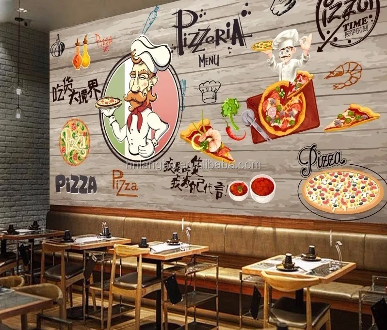 Hand Painted Pizza Restaurant Backdrop Western Restaurant Wallpaper Custom  Home Decoration Mural Pizza Shop Wallpaper - Buy Western Wallpaper,Hand  Painted Wallpaper,Pizza Wallpaper Product on 