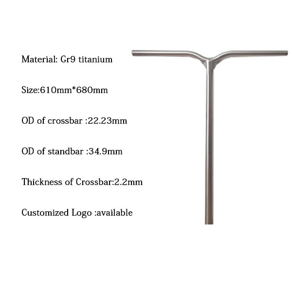 Lightweight Titanium Pro Stunt Scooter Parts Bars Y Shape Handle Bar