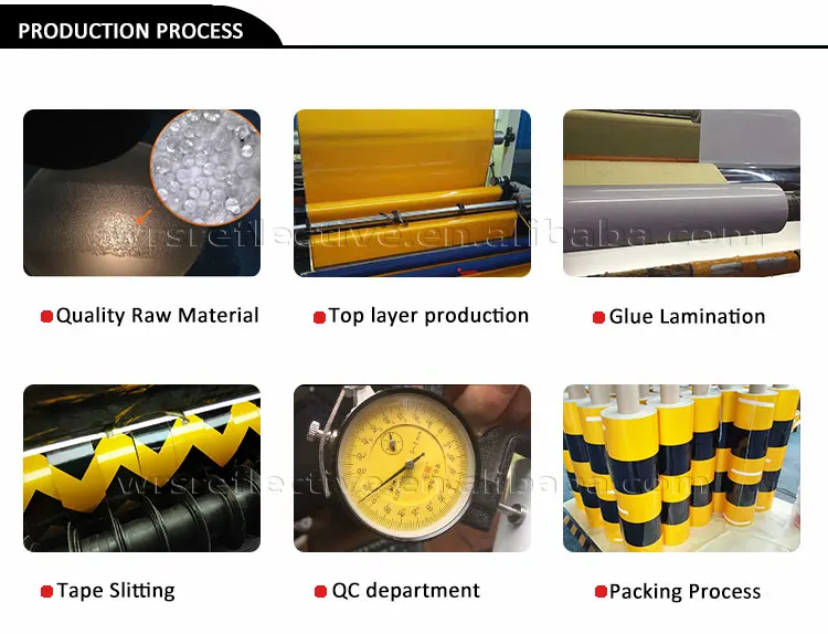 2'' Red And White 5CM * 10 Meter / Roll Reflective Chevron  Hazard Warning Tape