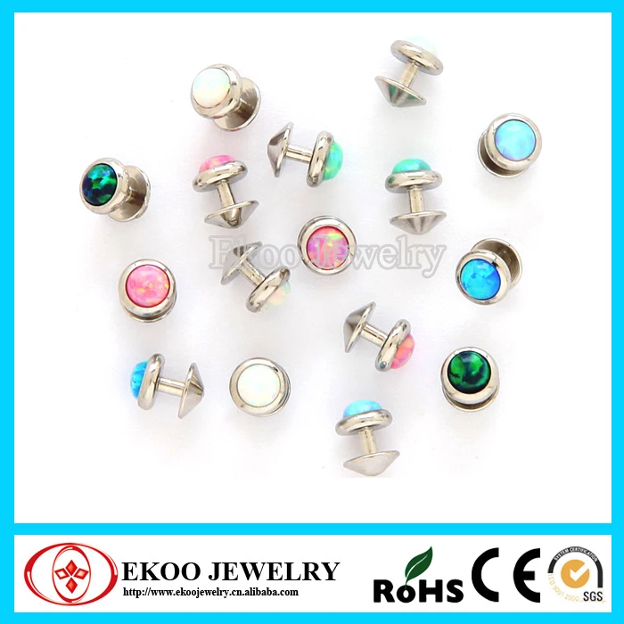 316l Steel Opal Skin Diver Piercing Buy Skin Diver Piercing,Opal Skin