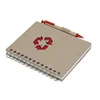 Custom Recycled Kraft Paper Spiral Notebook with Pen inside
