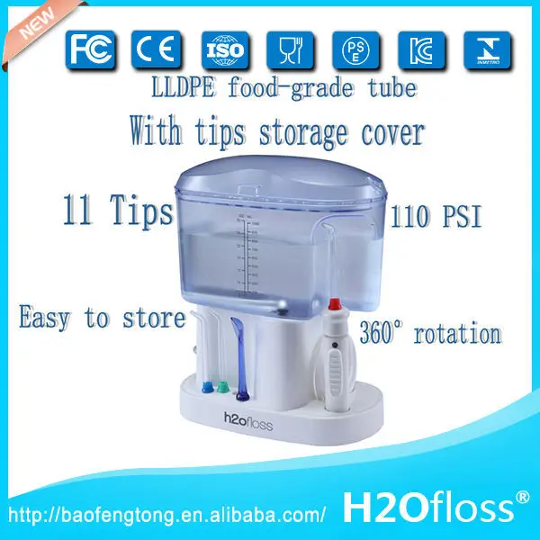 1000ML Capacity Countertop Water Flosser with 30 Days/Charge and FCC & CE Certified Oral Irrigator for Family Use