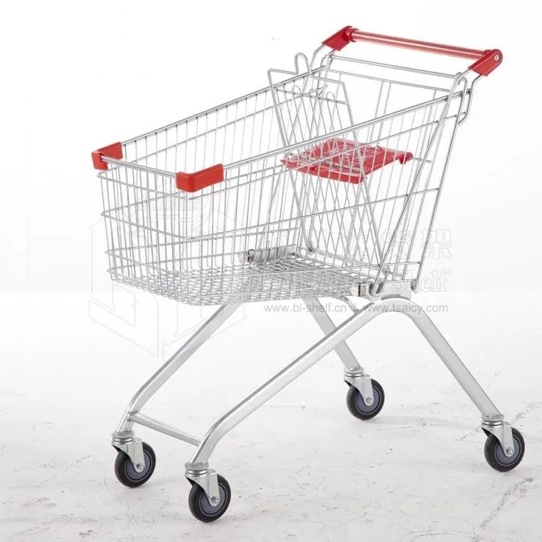 Best Grocery Shopping Cart Manufacturer Cheap Price Four Wheels Metal