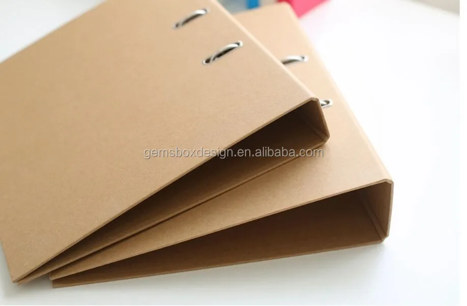 A4 2 Inch D 3 Ring Kraft Reincofred Cardboard Kraft Binder - Buy Ring
