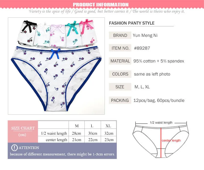 Yun Meng Ni Underwear Soft Cotton Flower Print Panty Sexy Girls Preteen Underwear Buy Sexy 7774