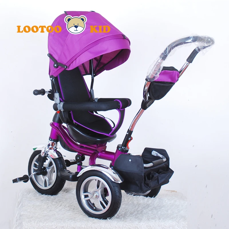 12 Inch Big Wheels Kid Tricycle With Handle / Child Tricycle Baby With