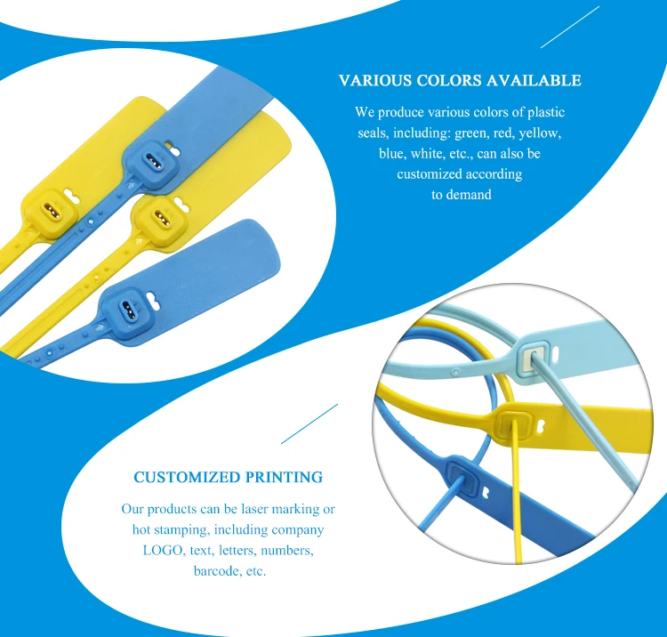 MA - PS 6021 Pull tight tamper evident plastic seals for luggage and money bag