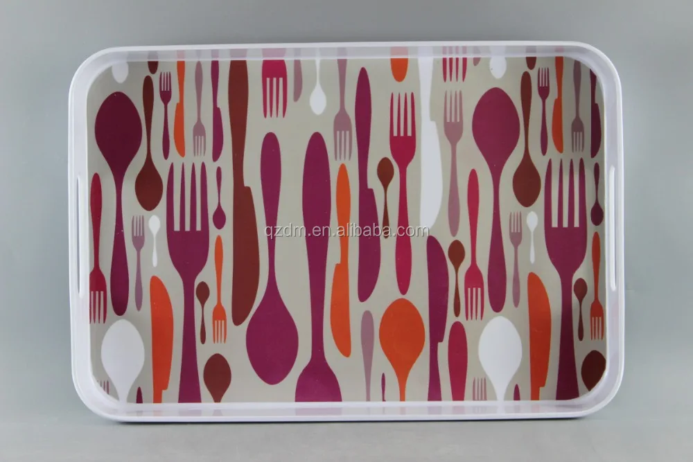 17 Inch/19 Inch 2-Handled Melamine Food Serving Trays