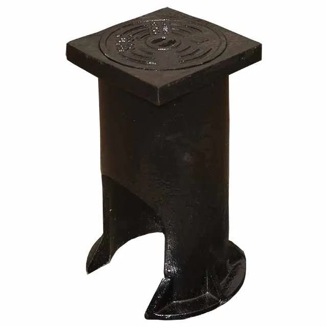 cast iron round fire hydrant valve box cover with square frame