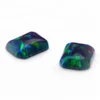 Common Black fire rectangle impregnation synthetic cabochon opal, made by high hardness rough opals