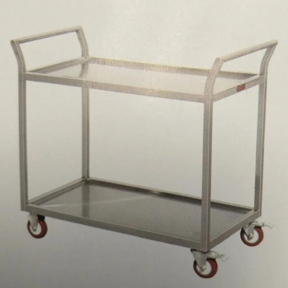 Heavy Duty 2 Shelves Stainless Steel Kitchen Trolley Carrying Food Trolley Restaurant Service Kitchen Cart Buy Hot 2 Shelves Stainless Steel Dapur Troli