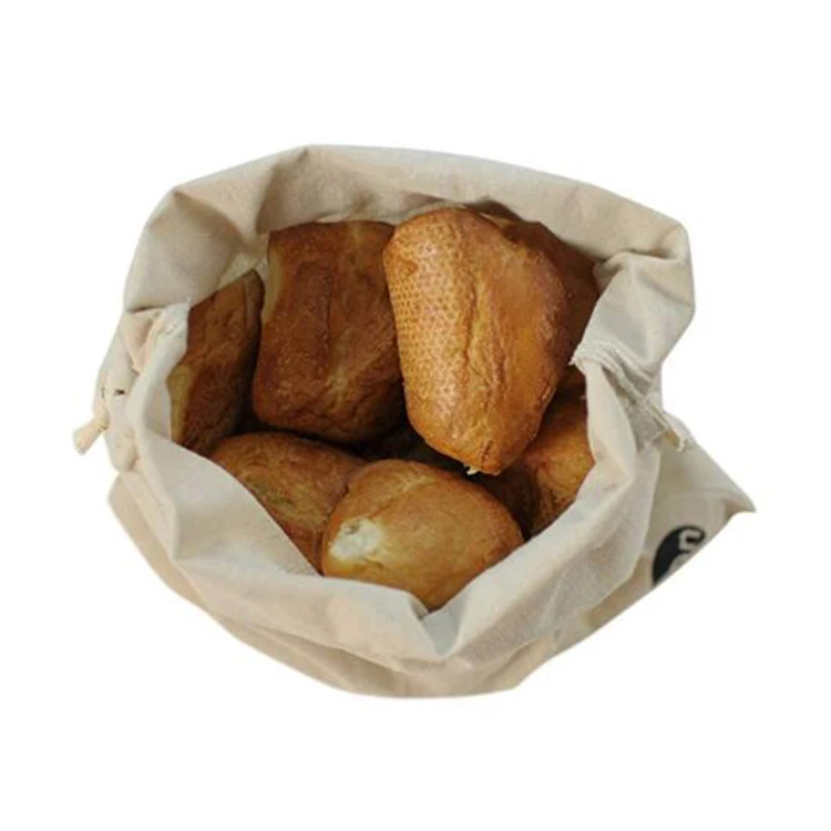 Factory Price Eco Friendly Recycle Cotton Drawstring Muslin Bread Bag With Promotion Buy