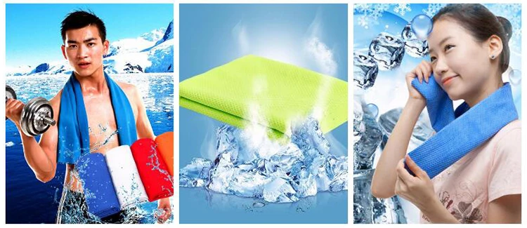 Instant cooling relief towels microfiber cloth camping running ice chilly towel outdoor travel microfiber cooling sport towels