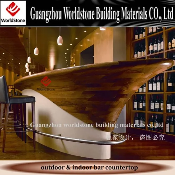 2016 New Design Semi Circle Bar Counter Solid Surface Semi Circle Bar Counter Solid Surface