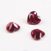 Wuzhou Factory Custom OEM/ODM Ruby Gemstone Stone Heart Shape Wax Setting Loose Nano Crystal Gems