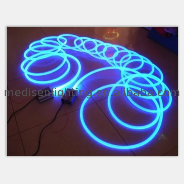 Make in China 5mm 100m/roll  side glow fiber optic lighting cable