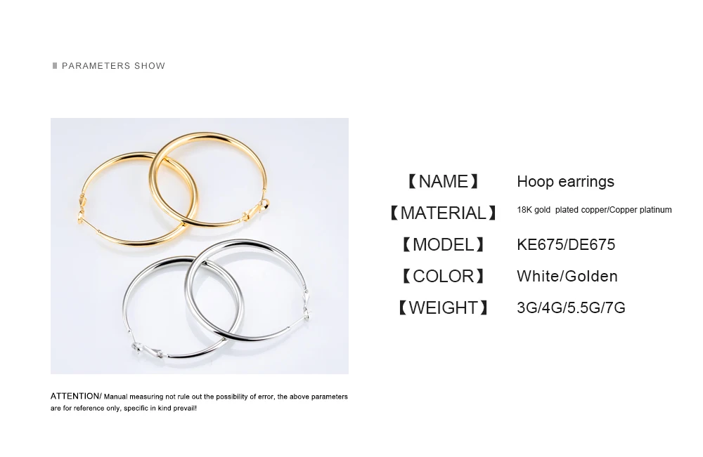 Fashion Brand Jewelry Women Silver Round Shape Medium Hoop Earrings Designs