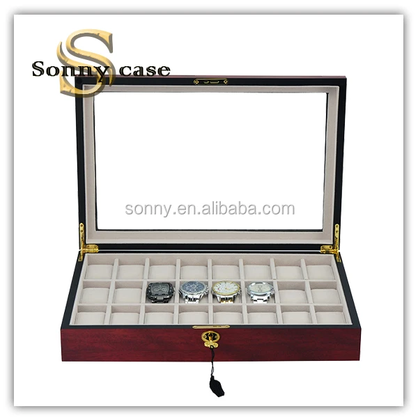 30 Slots Black Wooden Watch Collectors Display Box Buy Collectors