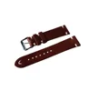 Classic Smooth Leather Watch Strap 18 20 22 24mm White Line Brown Watch Strap