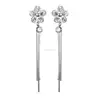 factory price best selling earrings long silver 925 drop earrings statement for women and girl