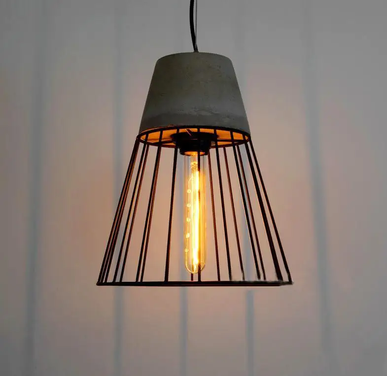 Post Modern Hanging Cement Pendant Lamp Contemporary Concrete