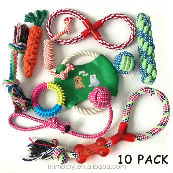 18 Pack Interactive Dog Chew Toy Rope Gift Set Fashion Brand Logo Cheap