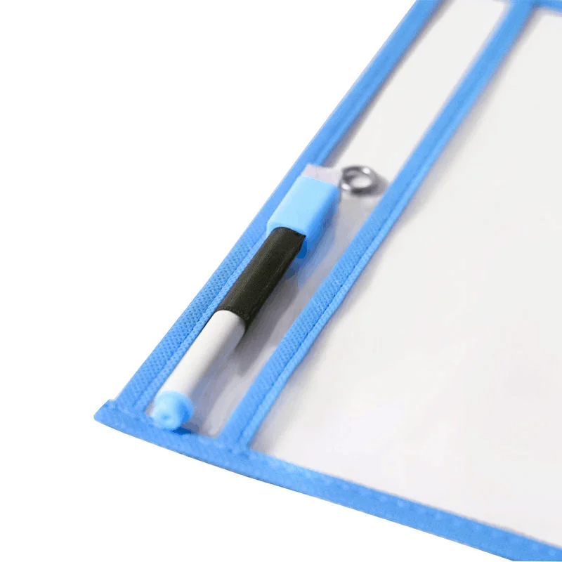 Custom Reusable Colorful Dry Erase Pockets Sleeves For Office Supplies