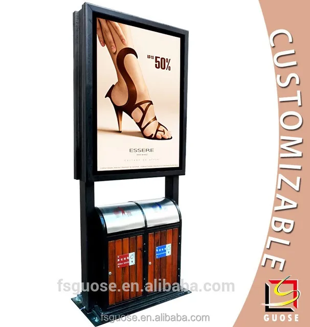Panel Construction Dustbin Electric Advertising Banner Large