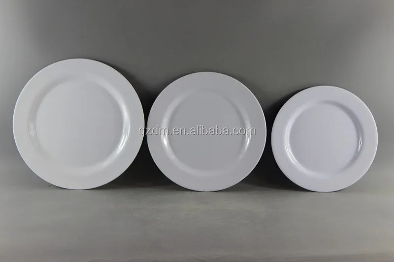 7/8/9/10/11/12/14 Inch Melamine Plates White Can Print Customer Design