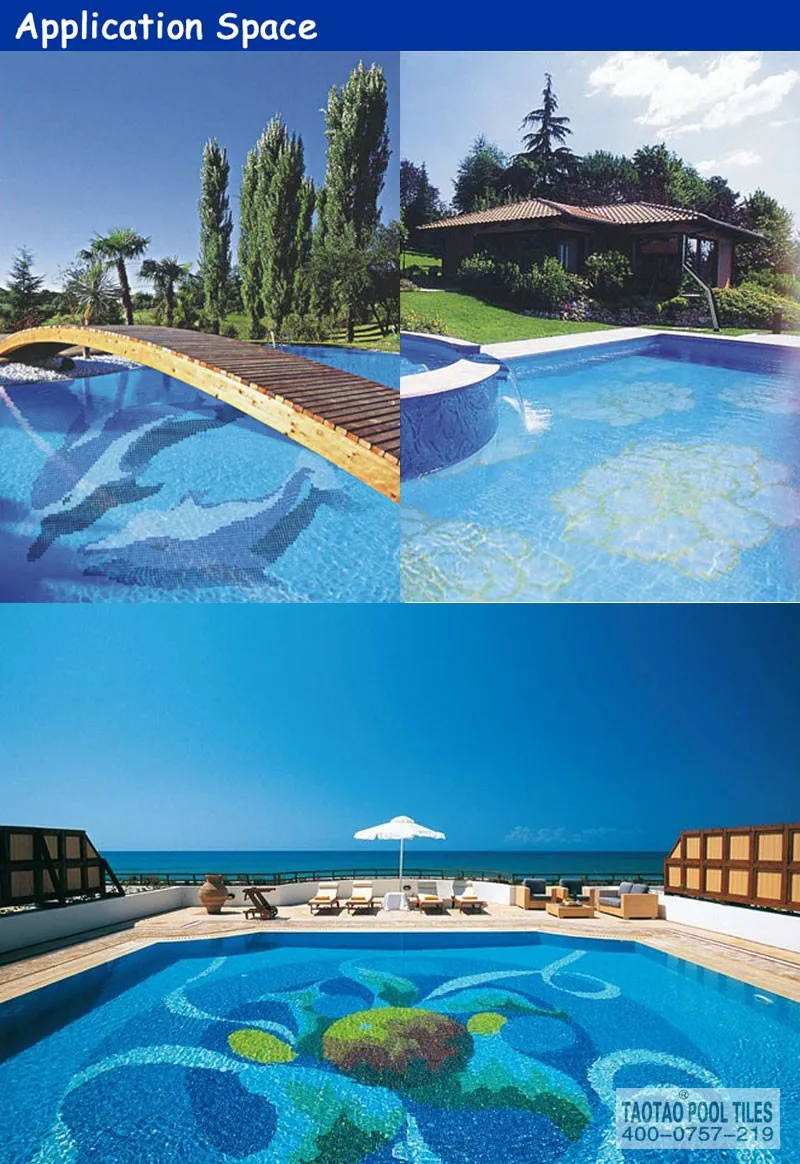 2016 New Design Puzzle Artist Dolphin Mosaic Tile For Swimming Pool In