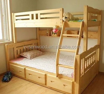 double deck bed with drawers