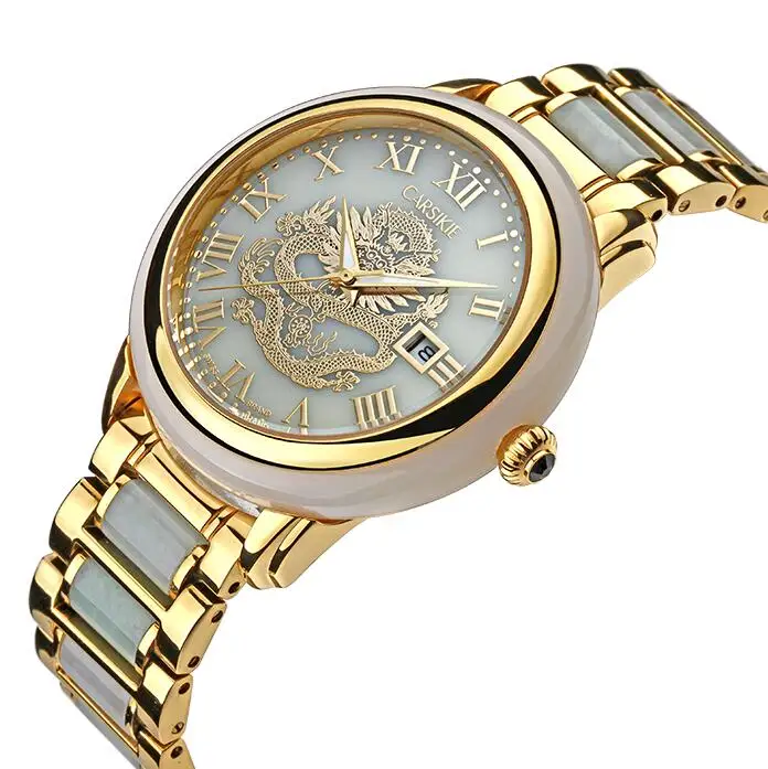 jade glass clock gift