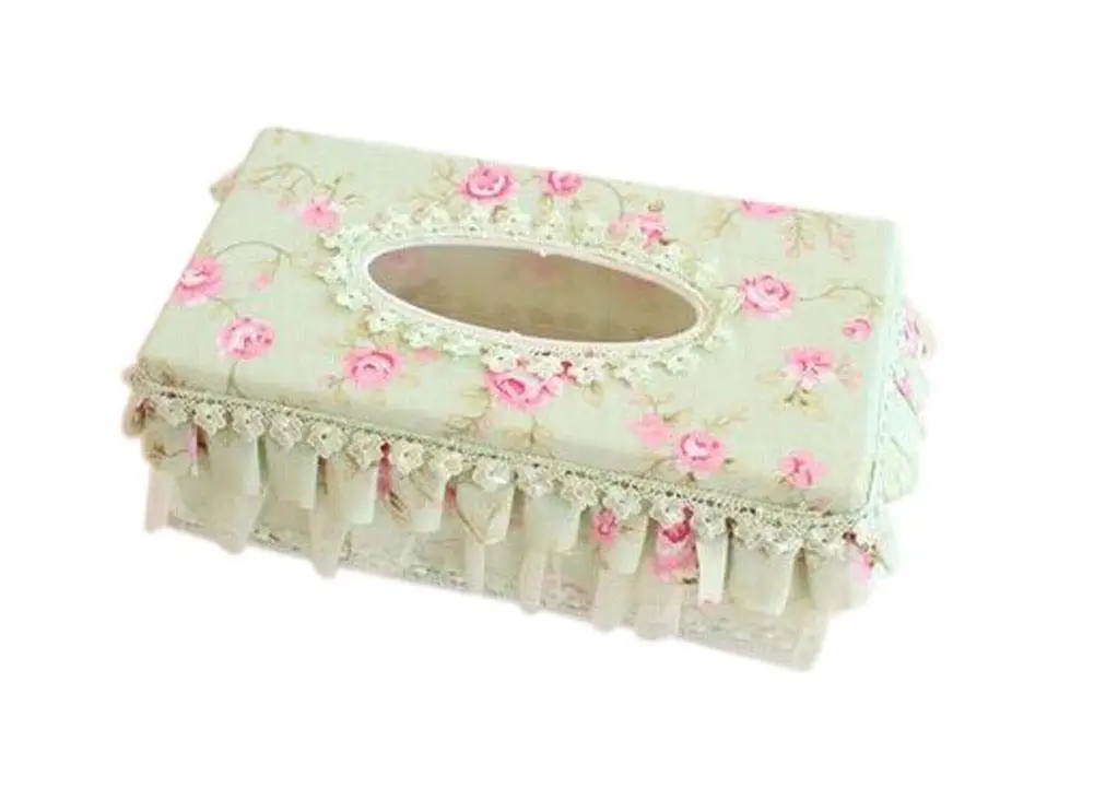 Cute Apple Green Fabric Tissue Holder Tissue Box Cover(Long) - Cute Apple Green Fabric Tissue Holder Tissue Box Cover(Long)