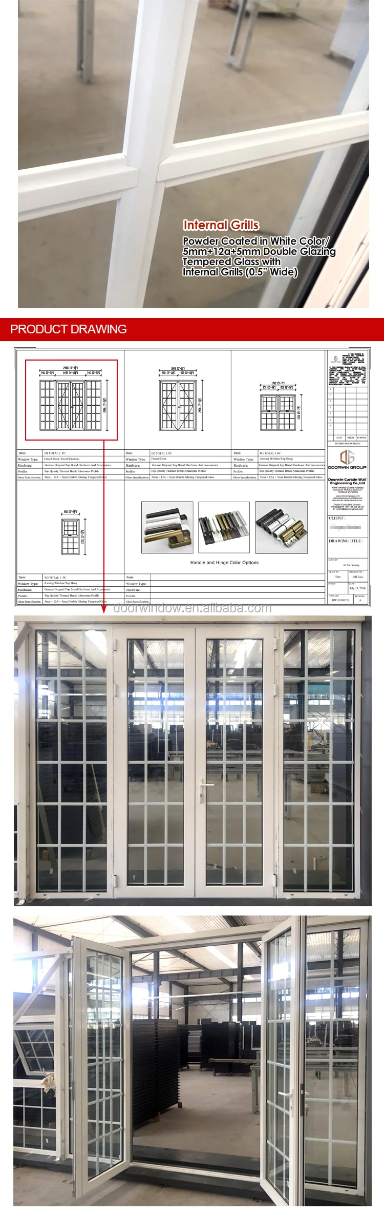 China Big Factory Good Price aluminium awning windows window grill design glass wholesale