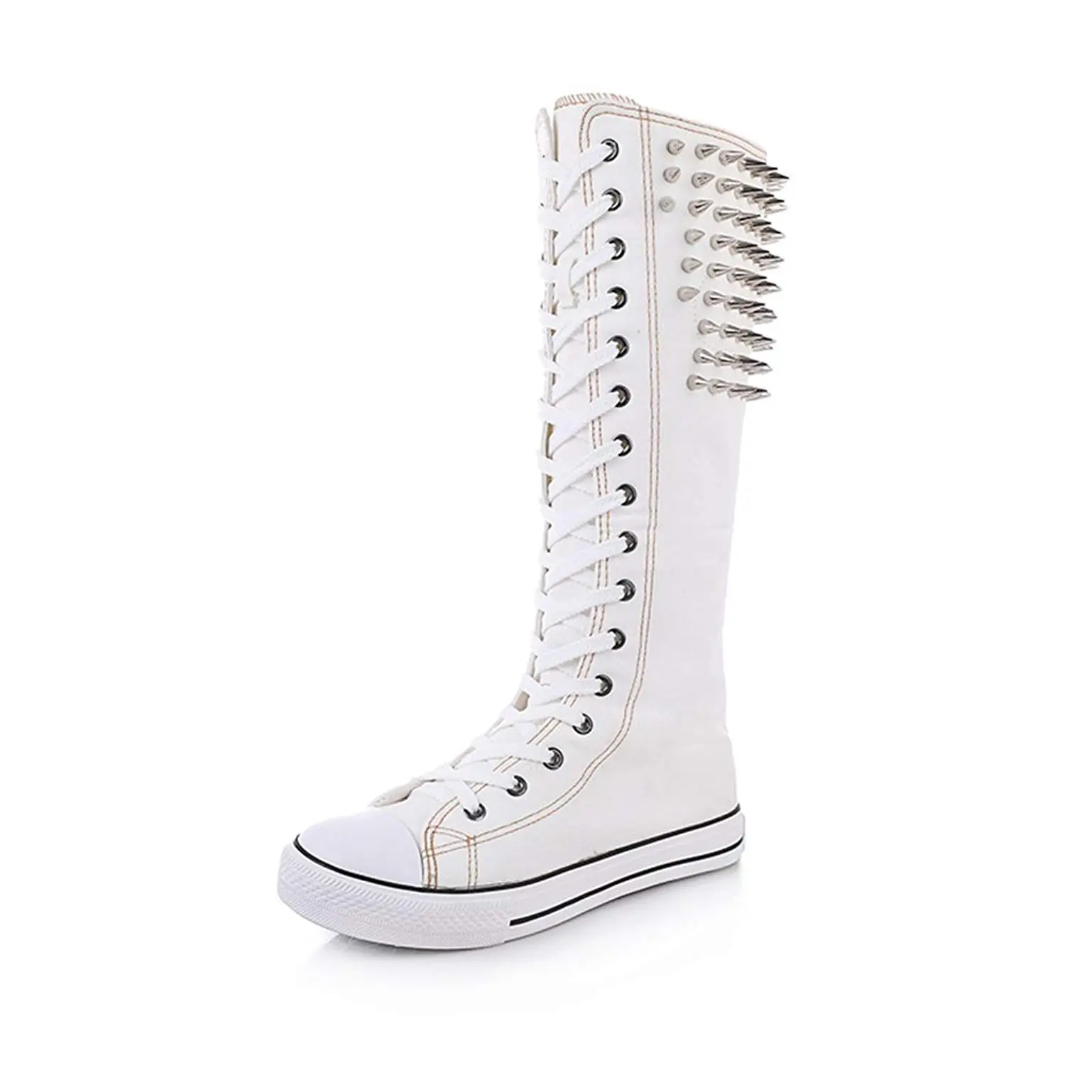 womens knee high canvas sneakers